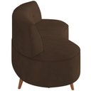 Ver imagem 2 de Sofá Chaise Living 2 Lugares 135cm Sala de Estar Istambul K01 Veludo Marrom - Lyam Decor