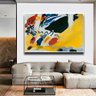 Quadro Wassily Kandinsky Impressão Concerto:60x40 cm/DOURADA - 7