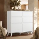 Ver imagem 4 de Cômoda Sapateira Dori 4 Gavetas em MDF-MDP com Portas Branco Albatroz Móveis