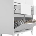 Ver imagem 6 de Cômoda Sapateira Dori 4 Gavetas em MDF-MDP com Portas Branco Albatroz Móveis