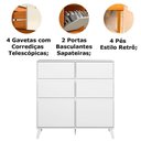 Ver imagem 3 de Cômoda Sapateira Dori 4 Gavetas em MDF-MDP com Portas Branco Albatroz Móveis