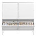 Ver imagem 2 de Cômoda Sapateira Dori 4 Gavetas em MDF-MDP com Portas Branco Albatroz Móveis