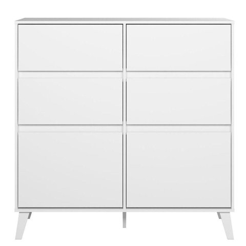 Cômoda Sapateira Dori 4 Gavetas em MDF-MDP com Portas Branco Albatroz Móveis