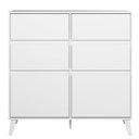 Ver imagem 1 de Cômoda Sapateira Dori 4 Gavetas em MDF-MDP com Portas Branco Albatroz Móveis