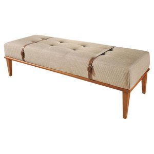Recamier Em Linho Yarin Armchair Decor Linho Bege Claro