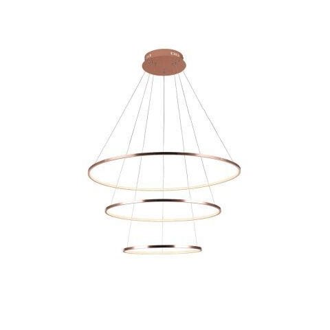Pendente Rings Birdie Anéis Rosê Gold Cobre Led 3200K 39W KW002E Bella