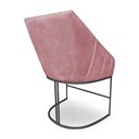 Ver imagem 6 de Kit 4 Poltronas Luxo Alana Veludo Rosê Base Ferro Preto - Pallazio