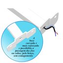 Ver imagem 5 de 05 Suportes Refletor Base Reta Braço 60 Cm 5 Cjts - Branco
