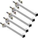 Ver imagem 1 de 05 Suportes Refletor Base Reta Braço 60 Cm 5 Cjts - Branco
