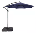 Ver imagem 1 de Ombrelone Articulado Guarda Sol de Praia Jardim Lateral 3 Metros Azul Base 60l Rm Decor