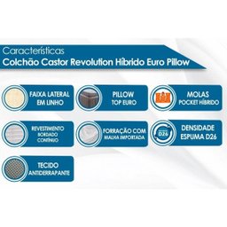 Colchão Solteiro Castor Revolution Pocket Hibrido 88x188x27 - 3