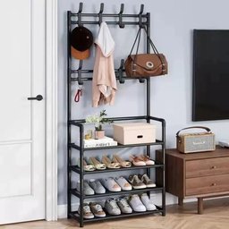 Arara Sapateira Cabideiro Organizador de Sapatos e Roupas Branco - 5