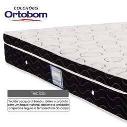 Colchão Solteiro Ortobom  - Molas Ensacadas/ Jacquard Bambu - Antiácaro e Antialérgico - 88x188x28 - 2