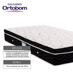 Colchão Solteiro Ortobom  - Molas Ensacadas/ Jacquard Bambu - Antiácaro e Antialérgico - 88x188x28 - 4