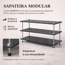 Ver imagem 4 de Sapateira Madeira Hall Entrada Quarto Organizador Grande Porta Sapatos Horizontal Industrial Mdf