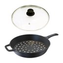 Ver imagem 1 de Frigideira Assadeira Grill Furada de Ferro Fundido T/V 30cm