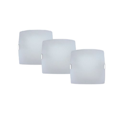 Kit 3 Plafon Luminária Quadrada 30x30 Quarto Sala Cozinha