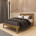 Ver imagem 2 de Cama Casal 140 cm Prata Em Madeira Maciça Finestra