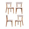 Kit 4 Cadeiras Madeira Maciça Estofadas Ceci CabeCasa MadeiraOriginals - 1