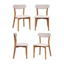 Ver imagem 1 de Kit 4 Cadeiras Madeira Maciça Estofadas Ceci CabeCasa MadeiraOriginals