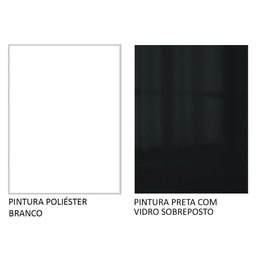 Armário de Cozinha Completa 270cm Branco Preto Lux Madesa 01 - 11