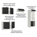 Ver imagem 5 de Armário de Cozinha Completa 270cm Branco Preto Lux Madesa 01