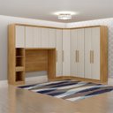Ver imagem 7 de Guarda-Roupa Casal 11 Portas 5 Peças Modulado Cairo Marrom/Cumaru/Fendi