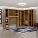Ver imagem 6 de Guarda-Roupa Casal 11 Portas 5 Peças Modulado Cairo Marrom/Cumaru/Fendi