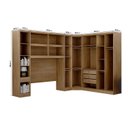 Ver imagem 5 de Guarda-Roupa Casal 11 Portas 5 Peças Modulado Cairo Marrom/Cumaru/Fendi