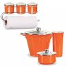 Kit de Pia Condimento Com Suporte Toalha Alumínio Laranja Color 020C12 - 1