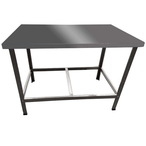 Mesa De Serviço Confeitaria Açougue Padaria 55x80 Slim Tampo Inox