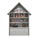 Ver imagem 1 de Casinha Infantil Organizadora de Brinquedos 100% Mdf Plancasa Cinza Cristal Tx