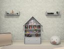 Ver imagem 3 de Casinha Infantil Organizadora de Brinquedos 100% Mdf Plancasa Cinza Cristal Tx