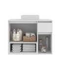 Ver imagem 4 de Gabinete Banheiro Suspenso 80cm com 03 Portas 01 Gaveta e Nicho com Cuba Aurora Branco