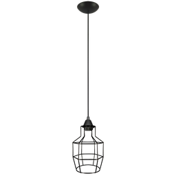 Pendente Aramado Granada Preto Grande Sala Quarto Cozinha - 1