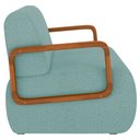 Ver imagem 6 de Poltrona Decorativa Orgânica para Sala Belarus K04 Bouclê Azul - Mpozenato