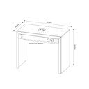Ver imagem 4 de Mesa de Escritório com 1 Gaveta - Nogal