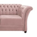 Ver imagem 5 de Sofá Recamier Divã Chesterfield 200cm Sofia Suede Rose Capitonê- Mabe Magazine