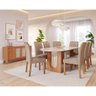 Conjunto de Mesa de Jantar Tampo de Vidro Off White Valentina 2,10 Redonda com e 8 Cadeiras Juliana - 2