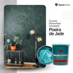 Decor Colors Tinta Efeito Cimento Queimado Diamantado Aveludado Poeira de Jade 1,6kg - 10