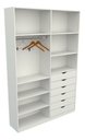 Ver imagem 4 de Armário Arara Gaveta Verônica M10 100% Mdf Roupeiro Closet - Branco