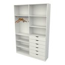Ver imagem 2 de Armário Arara Gaveta Verônica M10 100% Mdf Roupeiro Closet - Branco