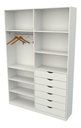 Ver imagem 2 de Armário Arara Gaveta Verônica M10 100% Mdf Roupeiro Closet - Branco