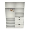 Ver imagem 3 de Armário Arara Gaveta Verônica M10 100% Mdf Roupeiro Closet - Branco
