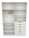 Ver imagem 3 de Armário Arara Gaveta Verônica M10 100% Mdf Roupeiro Closet - Branco