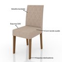 Ver imagem 6 de Conjunto Sala de Jantar Mesa com Tampo Chanfrado Kate 4 Cadeiras Estofadas Jade Poliman