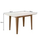 Ver imagem 4 de Conjunto Sala de Jantar Mesa com Tampo Chanfrado Kate 4 Cadeiras Estofadas Jade Poliman