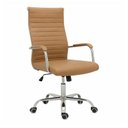 Ver imagem 3 de Cadeira de Escritório Presidente London Giratória - Base Cromada - Corino Fendi - 31091