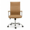Ver imagem 5 de Cadeira de Escritório Presidente London Giratória - Base Cromada - Corino Fendi - 31091