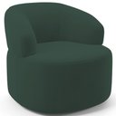 Ver imagem 2 de Poltrona Giratória Orgânica para Sala de Estar Living Helena L02 Suede Verde Musgo - Lyam Decor